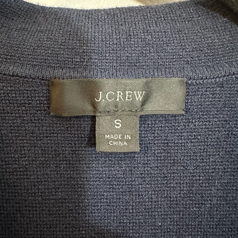 J. Crew Camille shrunken sweater-blazer Navy Size Small - Picture 4 of 7